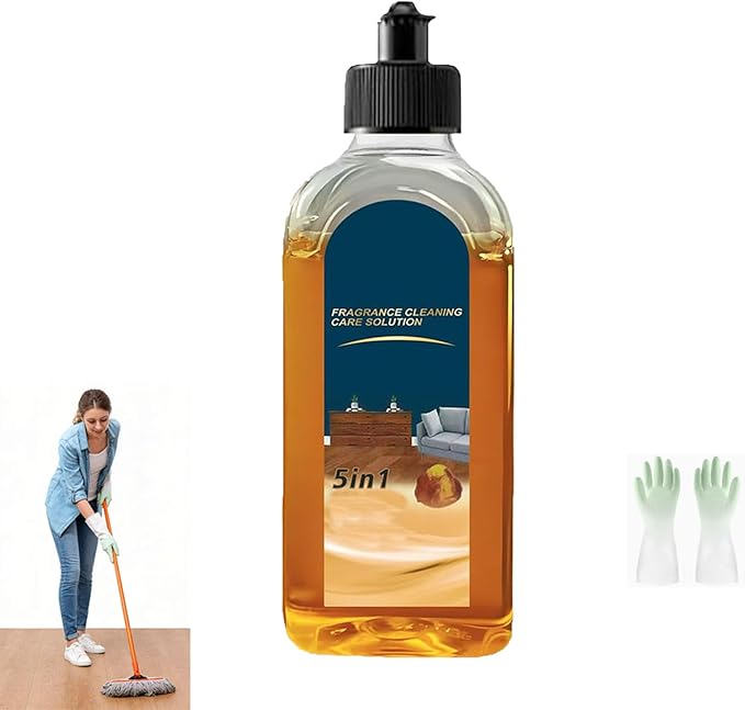 5-in-1 Hardwood Floor Cleaner, 2026 multi surface cleaner, 100 ml/3.38 oz Concentrated Multi Surface Cleaning Solution for Tile, Laminate and Wood, Streak-Free Shine for Kitchen and Bathroom (1pc)