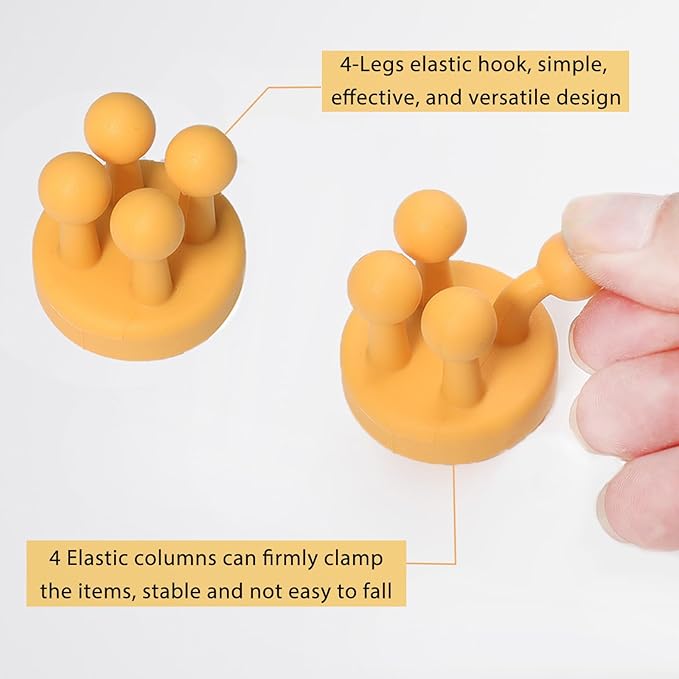 iBetterLife Tooth Brush Holder for Bathroom - 6Pcs Silicone Toothbrush Razor Holder for Shower Wall Mounted Self Adhesive Cute Storage Hook for Kids Hanging Loofah Towel for Kitchen Living Room Office
