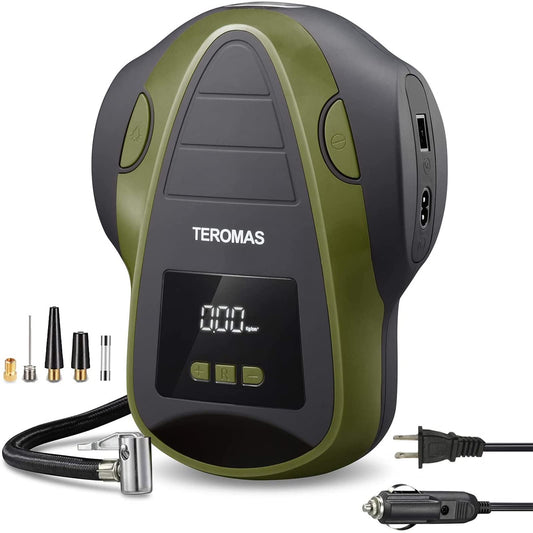 Tire Inflator Portable Air Compressor, Air Pump DC/AC - Image 1