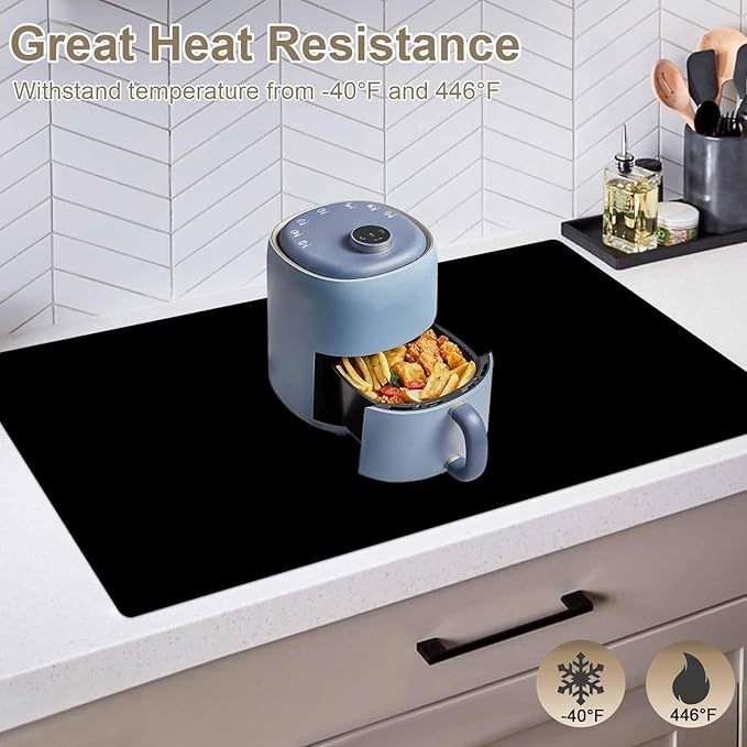 48"x24"(120cmx60cm) Large Silicone Mat for Kitchen Counter, Heat Resistant Non-Slip Countertop Protector, Waterproof Silicone Craft Mat for Kitchen Island(2Pack, Semitransparent)