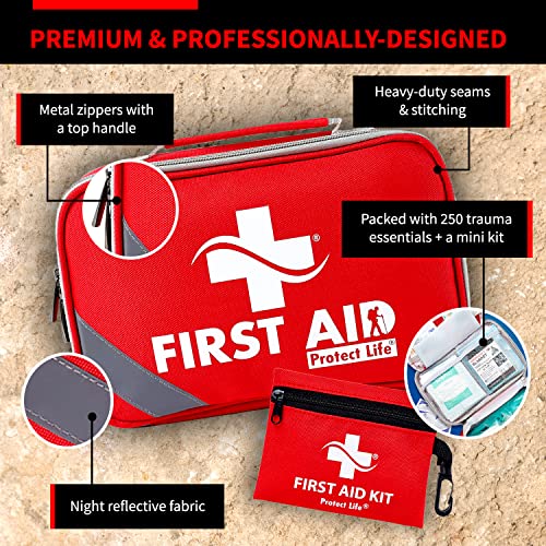Protect Life First Aid Kit for Home & Business, 250 Pcs - Image 5