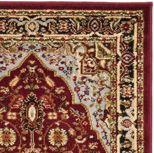 SAFAVIEH Lyndhurst Collection Runner Rug - 2'3" x 8', Red & Black, Traditional Oriental Design, Non-Shedding & Easy Care, Ideal for High Traffic Areas in Living Room, Bedroom (LNH330B)