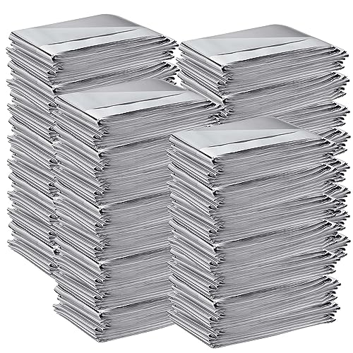 Kanayu 100 Pack Emergency Thermal Blankets 64 X 84 Foil - Image 2