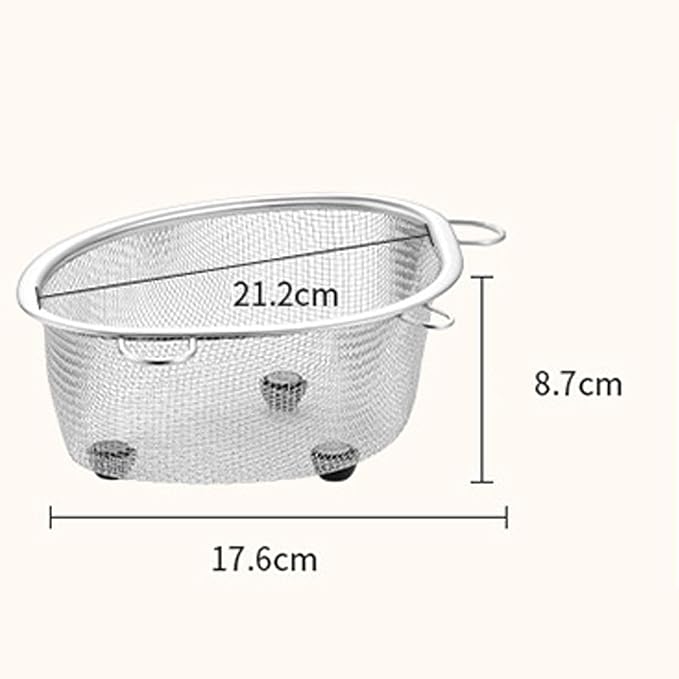 2PCS Sink Strainer, Triangle Strainer Basket Corner Sink Drainer Sink Food Catcher Kitchen Sink Strainer Basket for Kitchen Waste