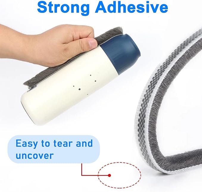 33 Ft Weather Stripping Door Seal Tape,Window Noise Blocker,Noise Blocker for Room,Self-Adhesive Soundproof Foam Insulation,Gray