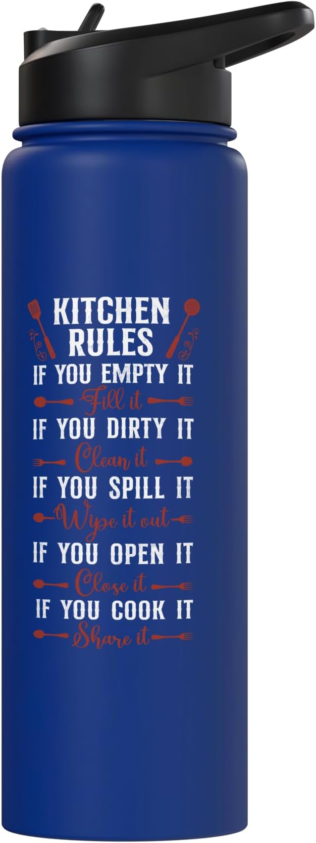Cooking Cook Kitchen Chef Stainless Steel Insulated Water Bottle