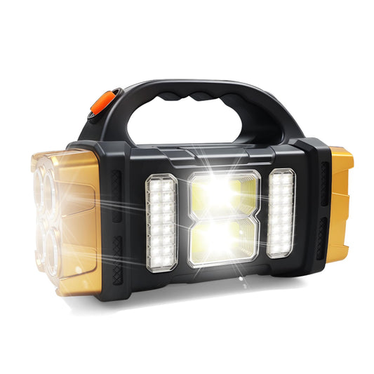 Solar Handheld Flashlight, 4 Lighting Modes Rechargeable - Image 1