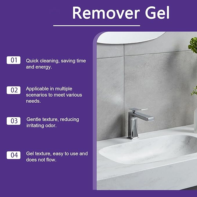 Cleaning Remover Gel, Cleaner Remover Gel, Cleaning Home Tile Bathtub Remover Gel For Washing Machine Fridge Bathroom Shower, Not Damage The Surface (1 Pack)