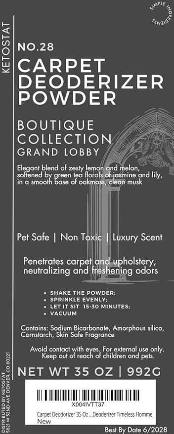 Carpet Deodorizer 35 Oz Carpet Freshner Powder (Grand Lobby -Sweet, zesty and deep woody)