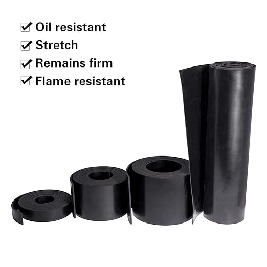 TORRAMI Solid Neoprene Rubber Strips Roll 1/8 (.125) inch Thick X 1 inch Wide X 10 Feet, for DIY Weather Stripping, Gasket, Seal