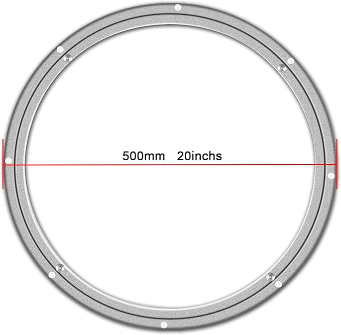 Lazy Susan 20 Inchs Aluminum Bearing Metal Rotating Turntable Bearings Swivel Plate Hardware for Dining-Table and Workbench