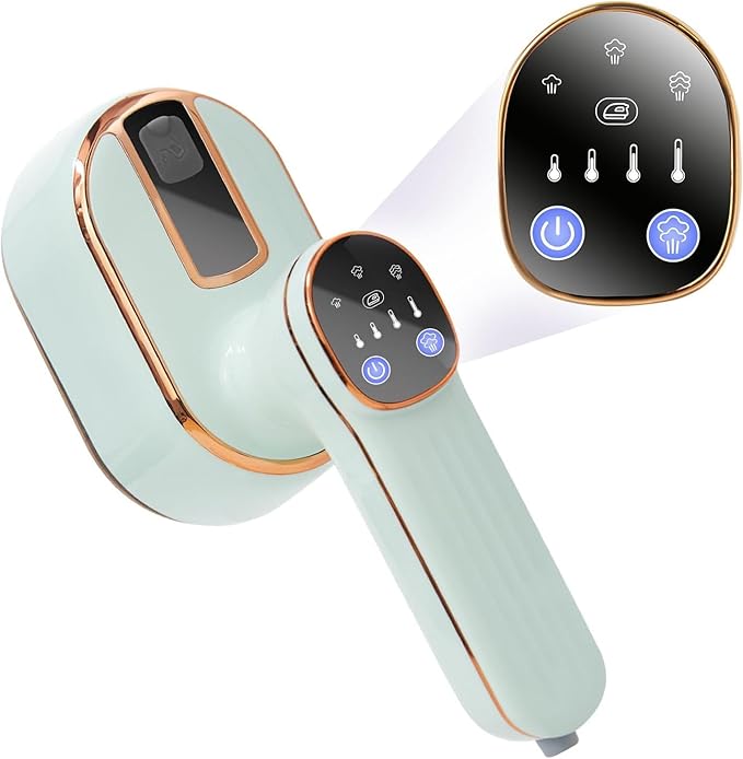 1000wTravel Steamer Mini Iron for Clothes: portable mini steam iron handheld clothing steamers travel size small hand held steam plancha a de vapor para ropa portatil travel essentials (Matcha Green)