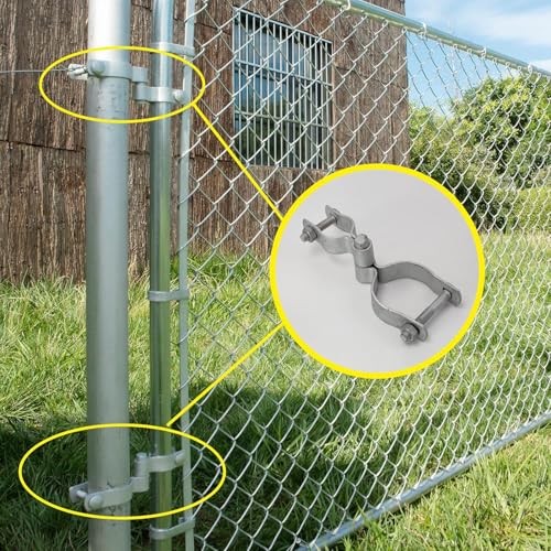 2 Pack 1-3/8" x 2-3/8" Chain Link Fence Gate Hinge Kit - Image 8