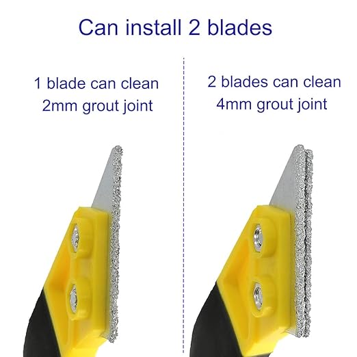 Running Man Grout Remover Tool, Sturdy Angled Grout Scraping Rake Tool with 3 Pieces Extra Blades Replacement for Tile Cleaning, 4 Pieces Silicone Sealant Tool