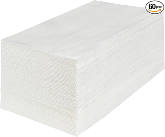 JEBBLAS Cleaning Towels Dish Towels and Dish Cloths Reusable Towels,Handy Cleaning Wipes, Great Dish Towel, Disposable, Absorbent, Dry Quickly 60 Sheets/Pack,White