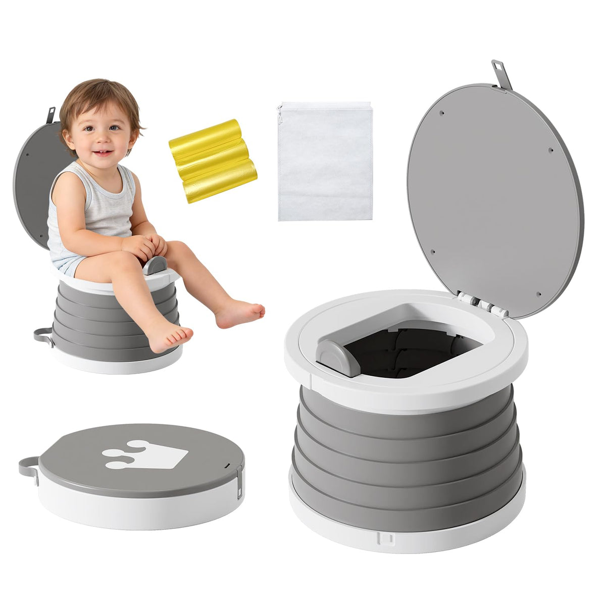 Portable Foldable Toddler Travel Potty - Medium Potty - Image 1