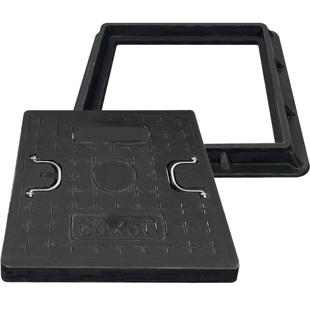 24x24 Inch Square Manhole Cover and Frame, Solid Septic Tank - Image 1