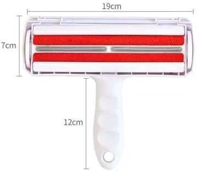Pet Hair Remover Roller – Reusable Lint Roller for Dog & Cat Hair with Self-Cleaning Base – White