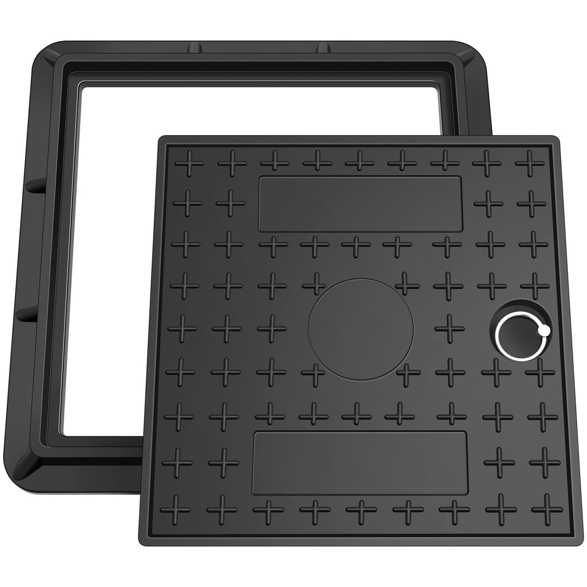 18 x 18 Inches Frp Solid Square Septic Tank Lid and Base - Image 1