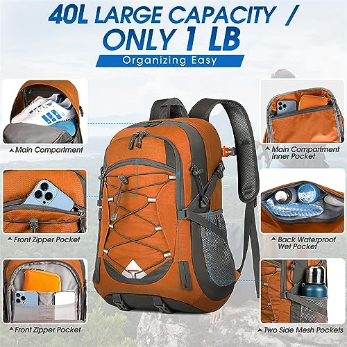 IGOLUMON Hiking Backpack 40L Packable Lightweight Camping - Image 6
