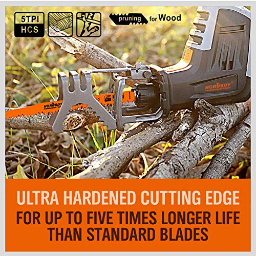 5-Pack 9-Inch Wood Pruning Reciprocating Saw Blades, 5TPI - Image 5