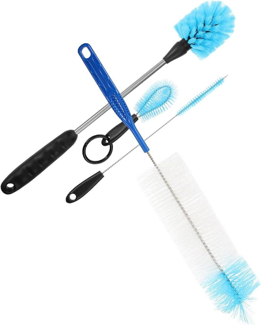 1set Bottle Brush and Cup Brush Set Cleaning Tools for Tea Bottles Milk Cleaner Kit Reusable Compact