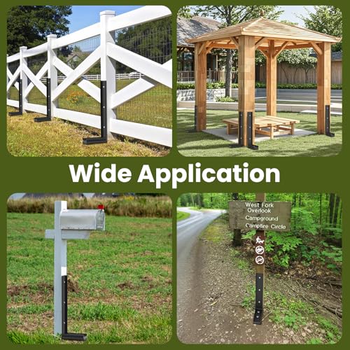 Housolution Fence Post Repair Kit,Separated Fence Post Anchor - Image 8