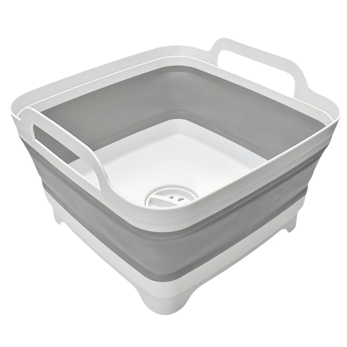 Collapsible Wash Basin 9L, Foldable Dish Tub with Drain Plug - Image 1