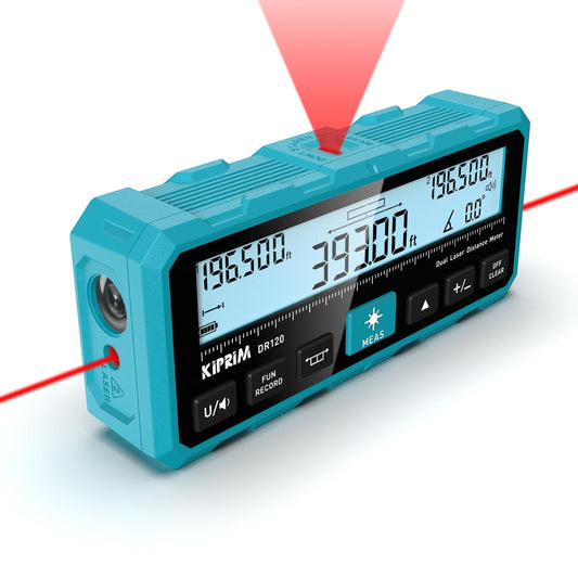 Kiprim DR120 Dual Laser Distance Meter, 393ft/120m - Image 1