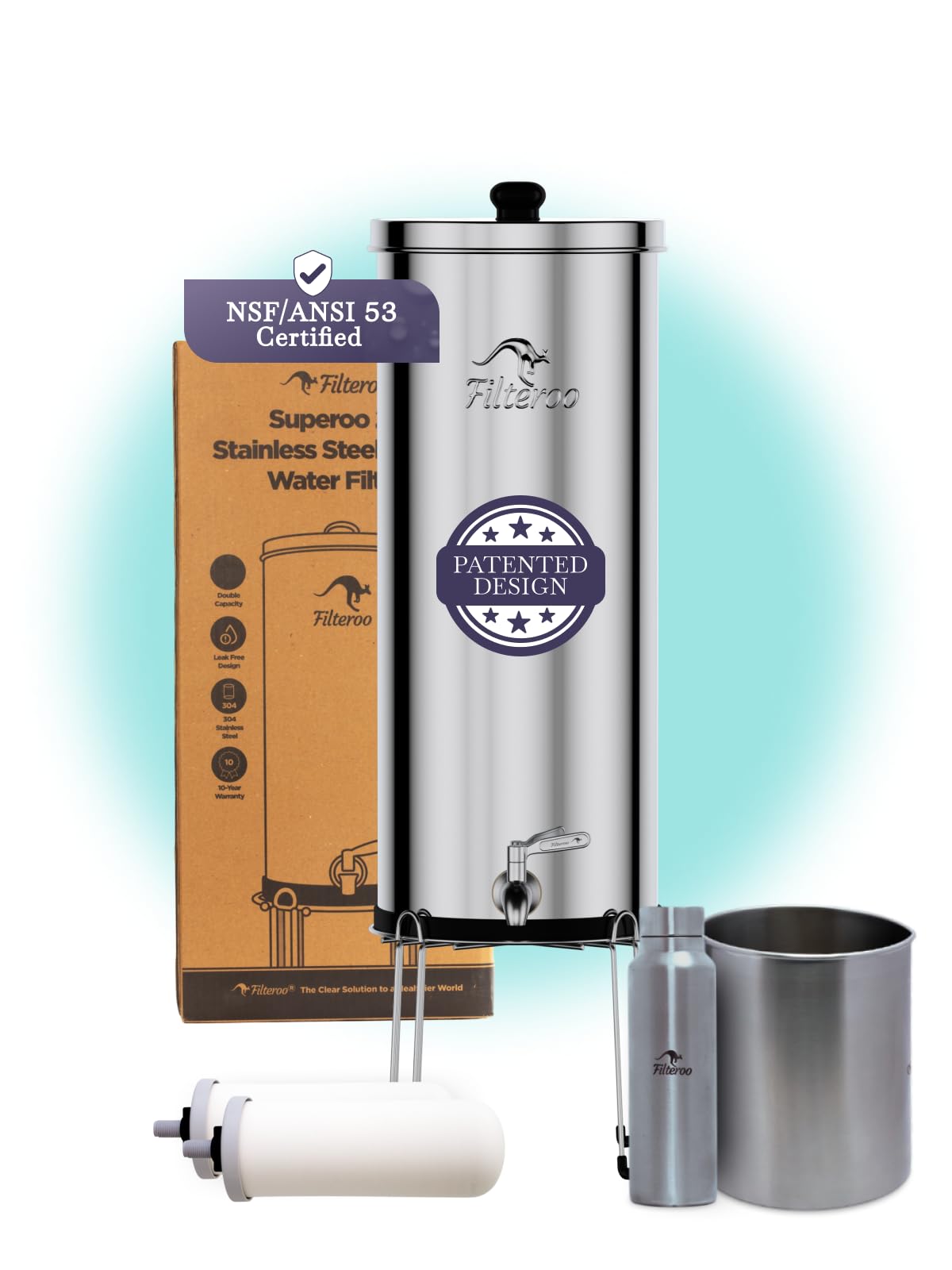 Countertop Gravity Water Filter System - 3.17 Gal/12L | 304 - Image 1