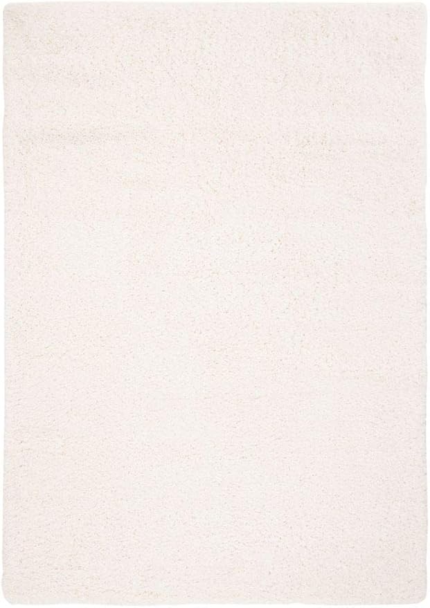 SAFAVIEH Fontana Shag Collection Accent Rug - 2'3" x 4', Ivory, Solid Design, Non-Shedding & Easy Care, 2-inch Thick Ideal for High Traffic Areas in Entryway, Living Room, Bedroom (FNT800A)