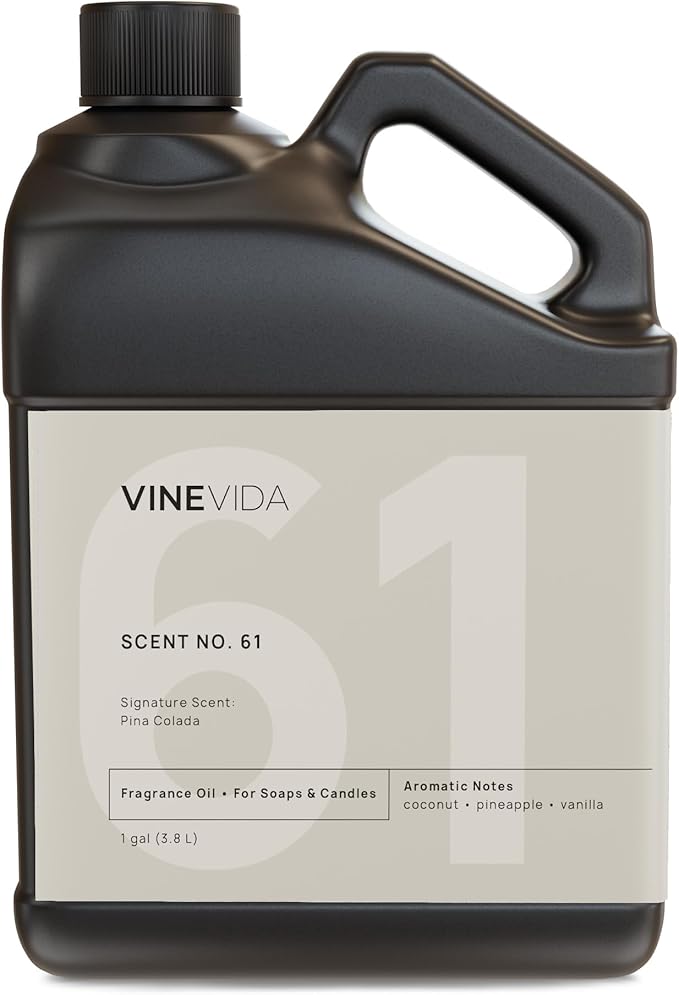 VINEVIDA [128oz] Pina Colada Fragrance Oil for Candle Making and Soap Making - Premium Candle Scents for Soy Candles