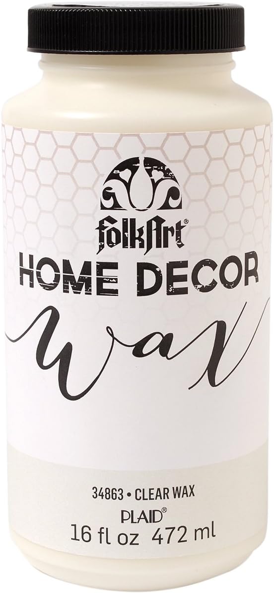 FolkArt Home Decor Chalk Furniture & Craft Paint in Assorted Colors, 16 ounce, Clear Wax
