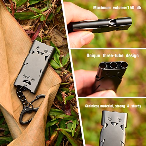 Whistle Emergency Whistles Keychain Rape Whistle Stainless Steel - Image 4