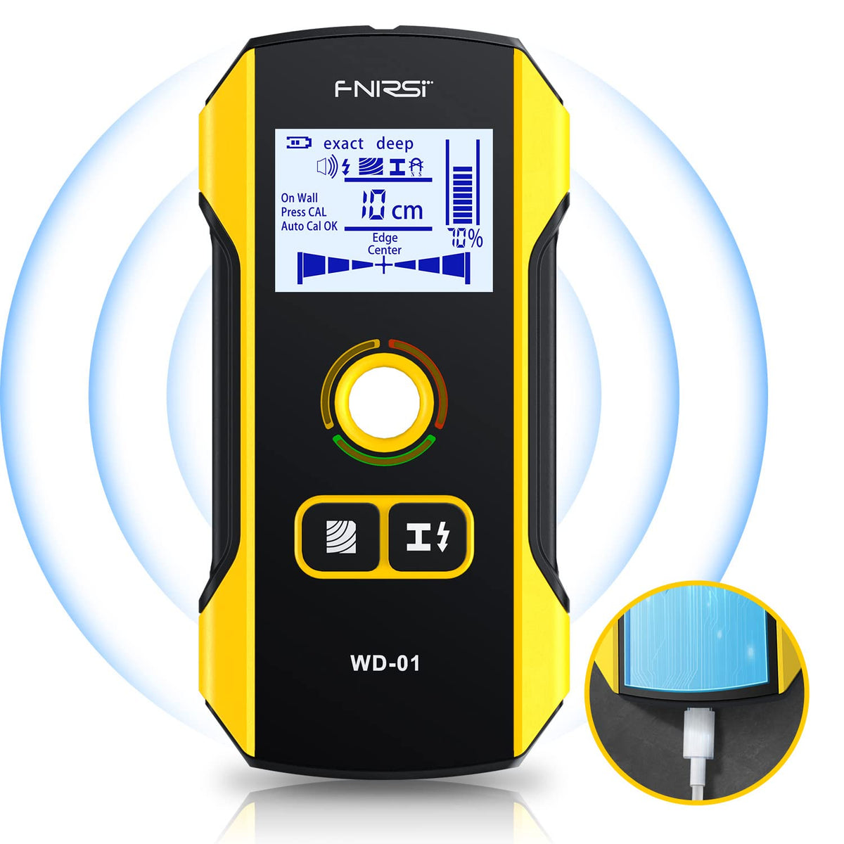 FNIRSI WD-01 6 in 1 Rechargeable Stud Finder Wall Scanner - Image 1