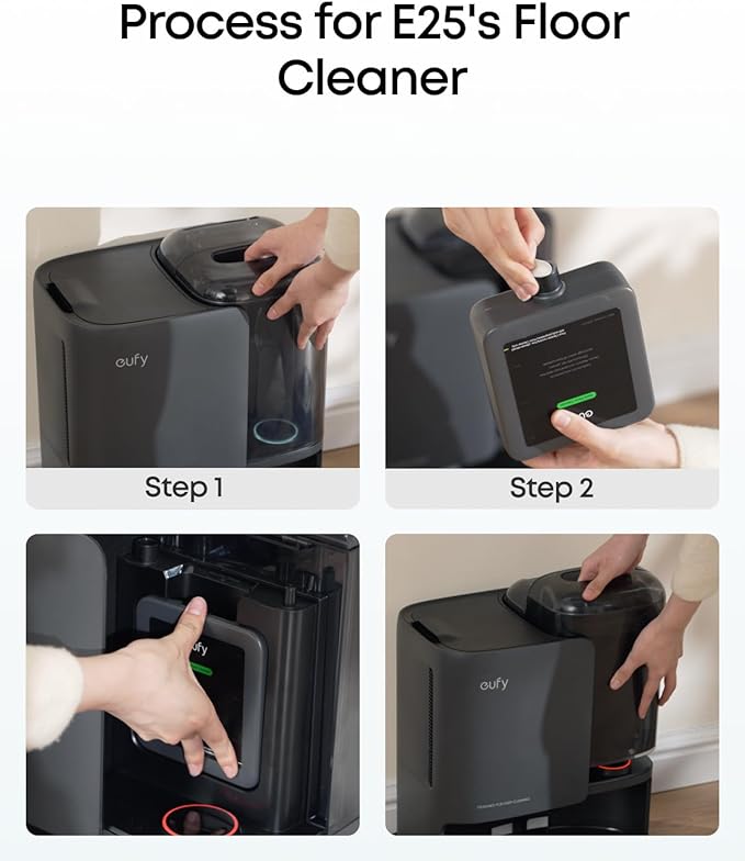eufy Floor Cleaning Solution, Ready to Use, 600 ml, Floor Cleaning Solution, Safe, Compatible with E25 (Pack of 2)