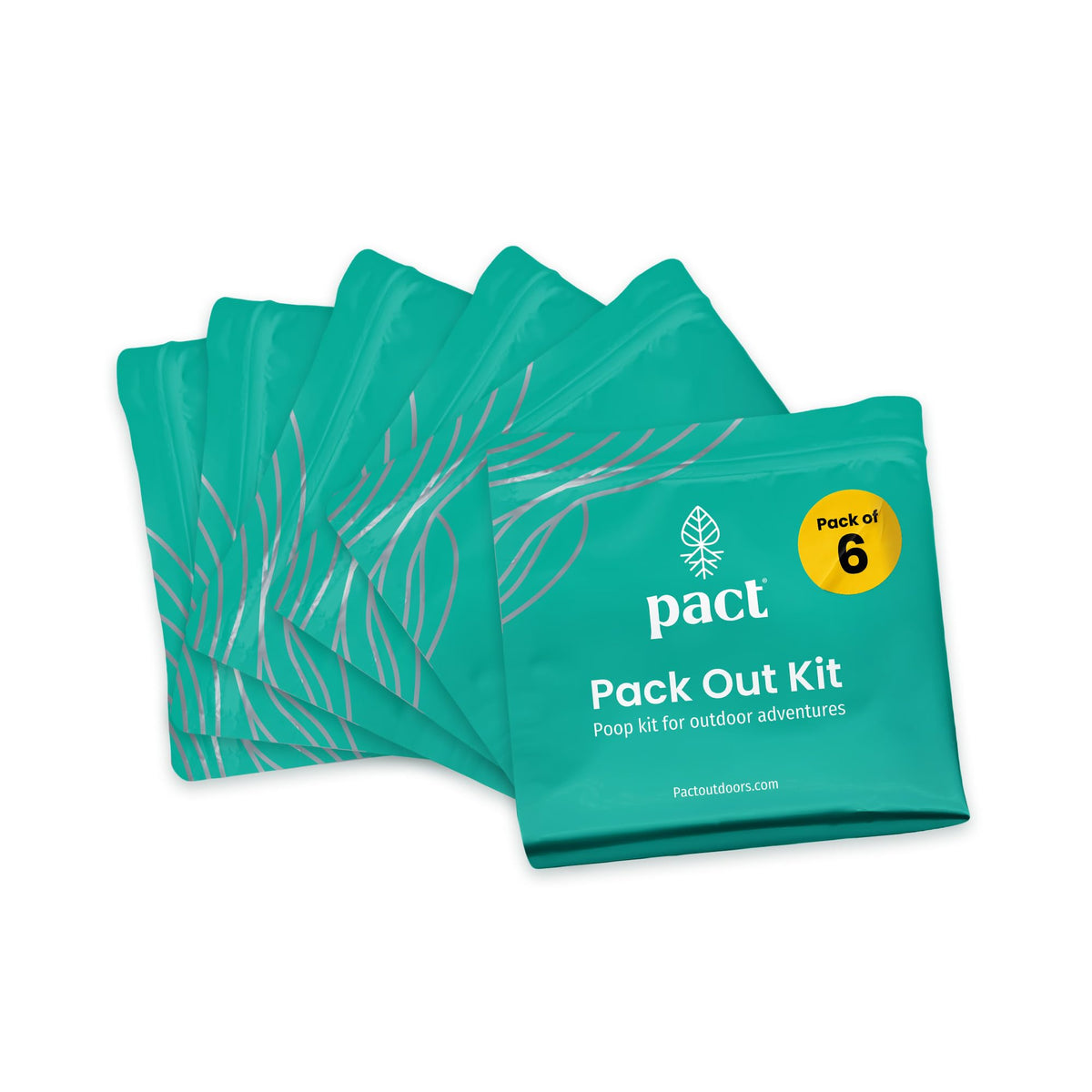 PACT Pack Out Kit | Camping Poop Kit Includes Wet Wipes & - Image 1