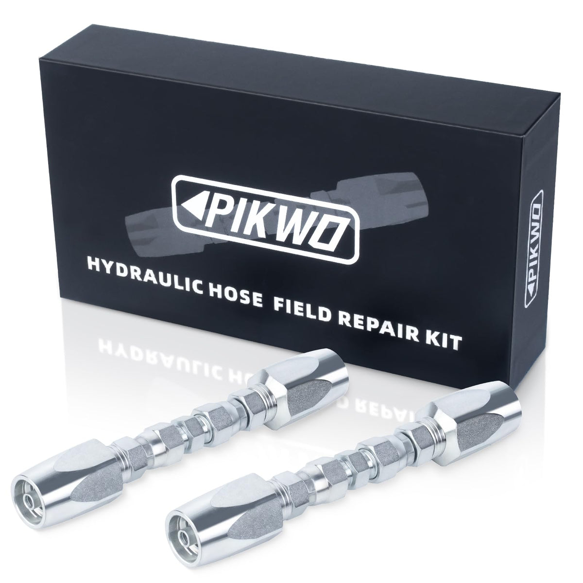 2-Pack Hydraulic Hose Field Repair Kit,1/4" Inner Diameter - Image 1