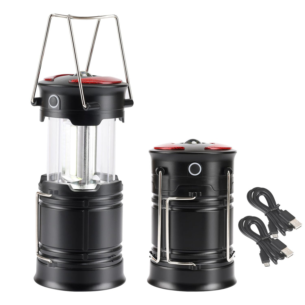 Lichamp 2 Pack Camping Lanterns Rechargeable and Battery - Image 1