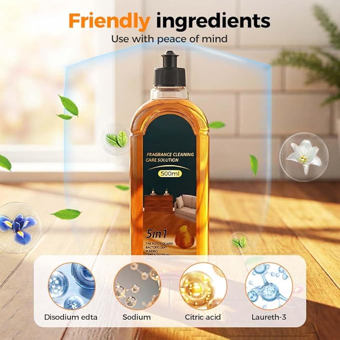 Spainho Floor Cleaner, 2026 Upgrade 5-In-1 Floor Cleaner Pro, Multi-Purpose Scrubbing Pad for Kitchen and Bathroom, Efficient Stain Remover for Families, Hardwood Surface Wax/Shine/Oil (2pcs)