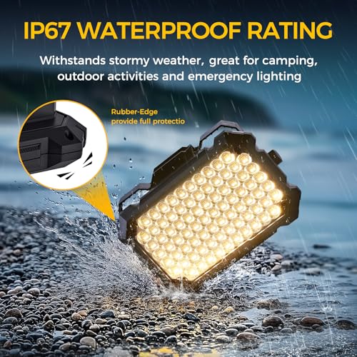 300W LED Solar Work Light Rechargeable, 8000LM LED Solar | Home Repair - Image 7