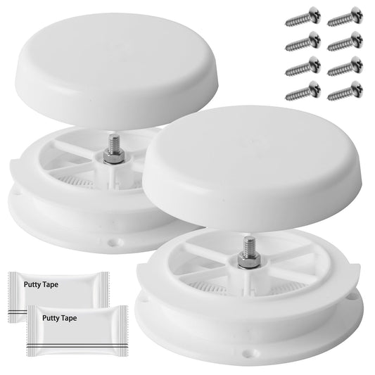 Mushroom Style RV Roof Vent Cap with Putty Tape and Screws - Image 1
