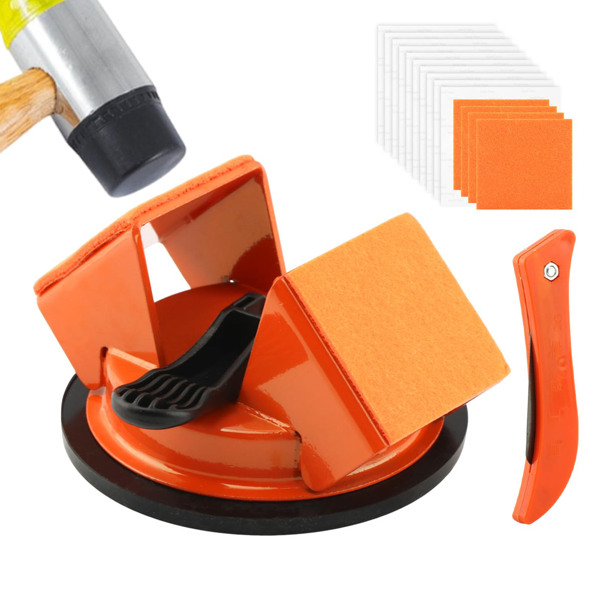 Floor Gap Fixer Tool, 45° Angled Striking Suction Cup | Home Repair - Image 1