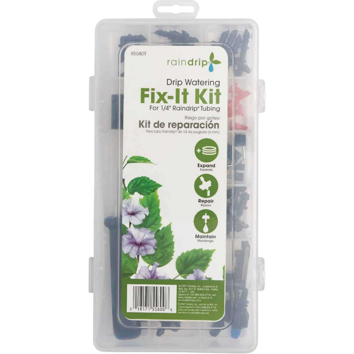 Raindrip R558DT Fix-A-Kit Repair Set, Black - Image 1