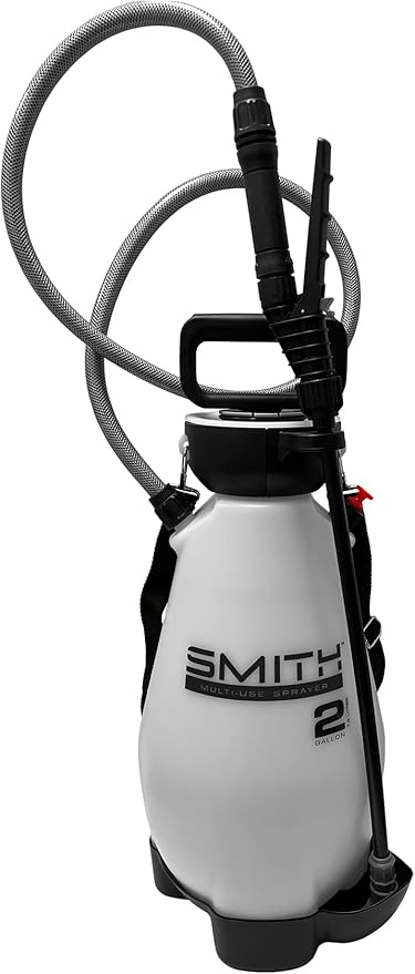 Smith Performance Sprayers Smith Multi-Use 2 Gallon Bleach Sprayer for Pros Removing Mold, Degreasing or Cleaning, White, 190684