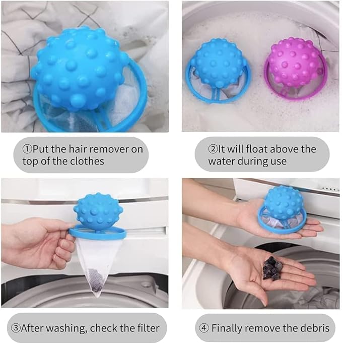 1Pc Yellow Pet Hair Remover for Laundry Reusable Hair Catcher Laundry Float Trap Mesh Bag Washing Machine Hair Filter Washer,Pet Hair Remover Laundry Portable Hair Remover Washing Balls Lint Remover