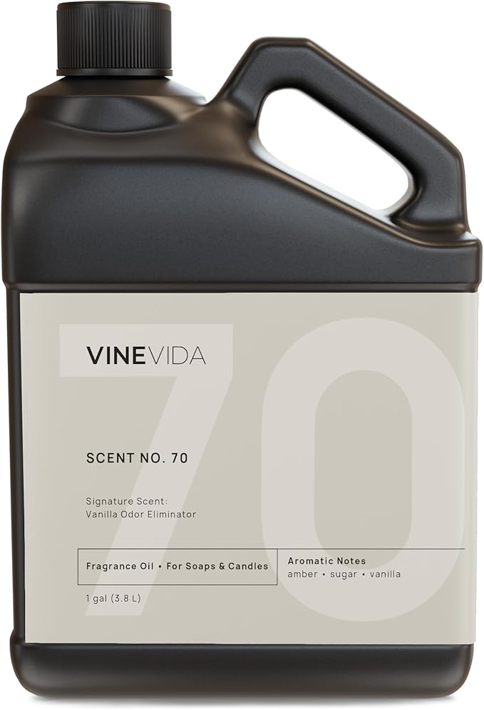 VINEVIDA Vanilla Odor Eliminator - 128oz Natural Fragrance Oil for Candles & Soap - Made in USA