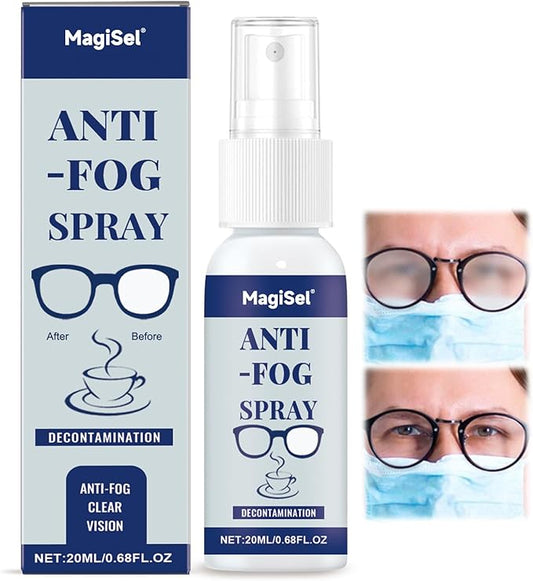 JoanofArc Anti-Fog Spray for Glasses, Lens Cleaner Spray, Prevents Fog on Goggles, Masks, Swim & Ski Goggles, Mirrors & Windshields, Improve Visibility, 20ml Travel Size(0.68 fl oz Each)