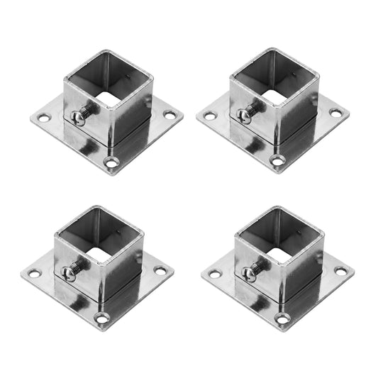 4Pcs Square Post Bases Stainless Steel Flange Anchor Bases - Image 1