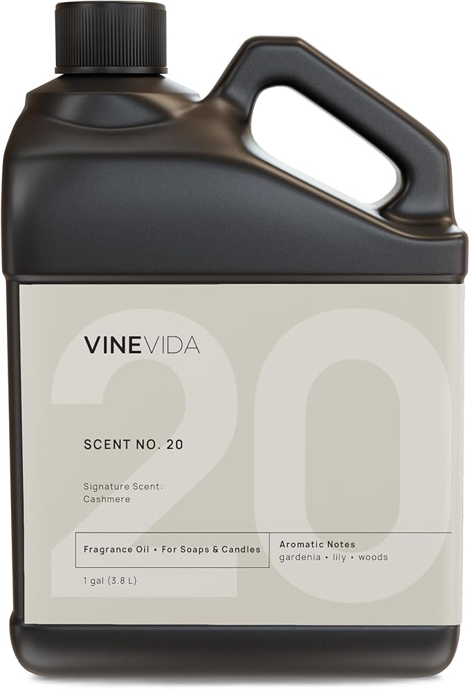 VINEVIDA [128oz] Cashmere Fragrance Oil for Candle Making - Made in USA Scents for Soap Making - Natural Candle Fragrance Oil